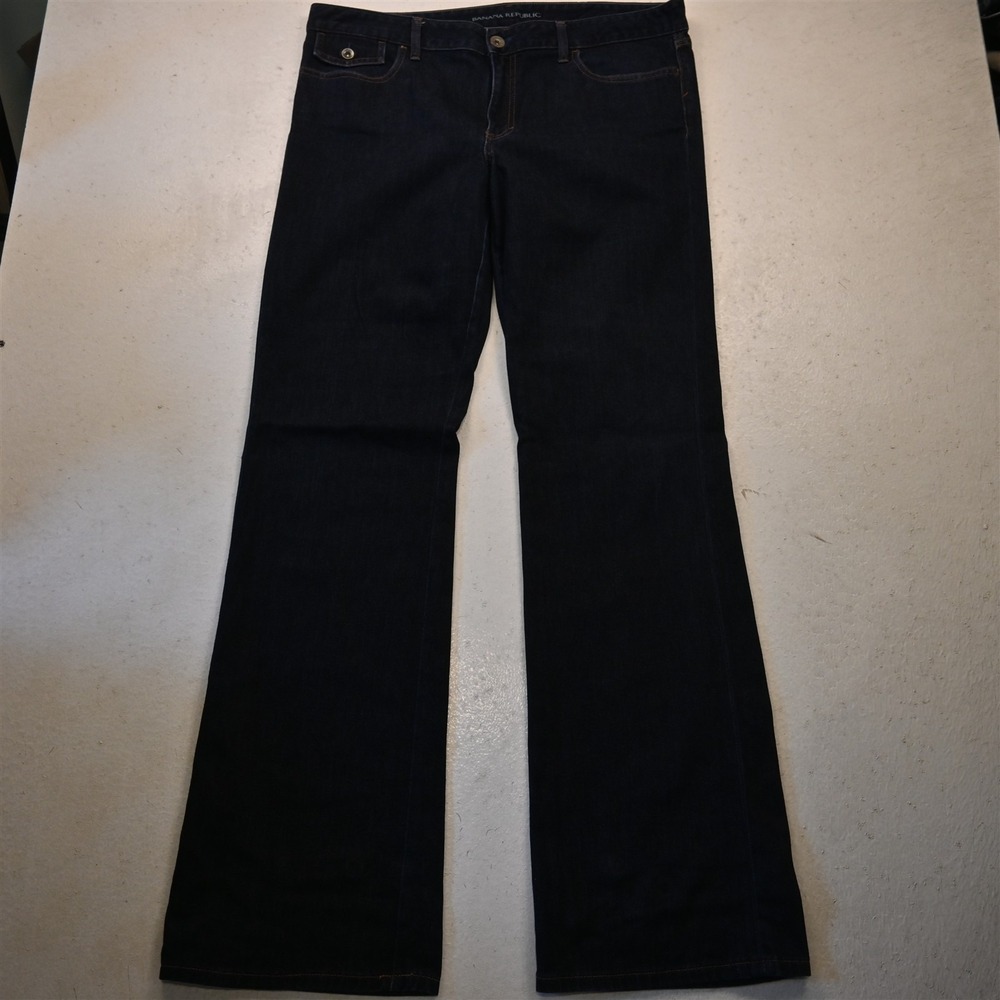 Banana Republic 33 Tall High Rise Bootcut Trouser Rinse Denim Womens Jeans